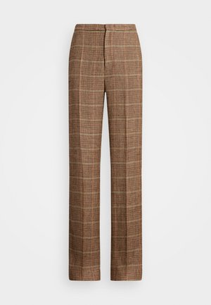 Polo Ralph Lauren, STRGHT FULL LENGTH FLAT FRONT - Stoffhose - brown multi