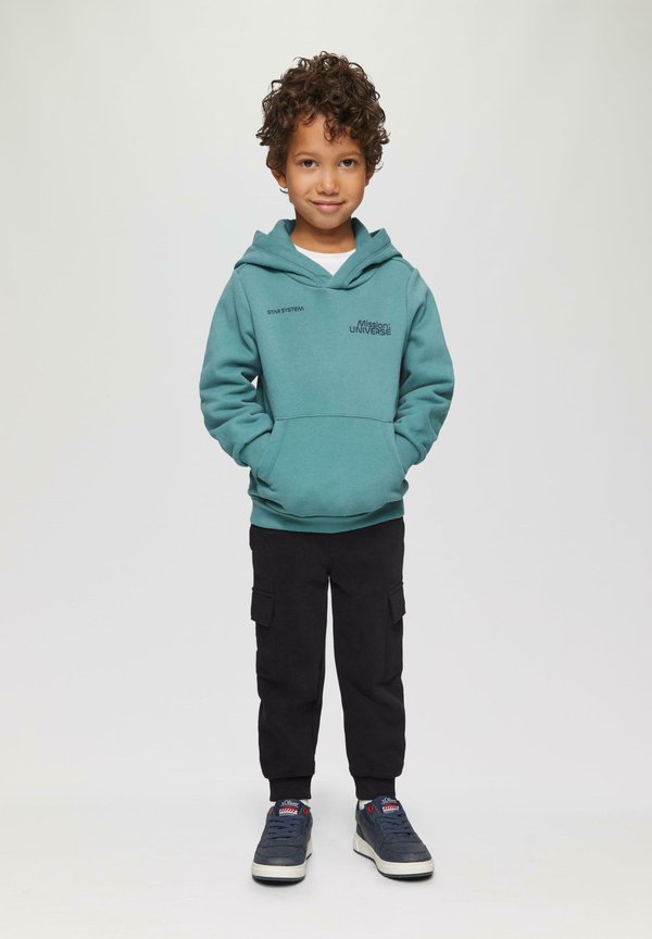 MIT GLOW-IN-THE-DARK-EFFEKT - Kapuzenpullover - petrol