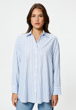 Koton LONG SLEEVE CLASSIC NECK BUTTON - Camisa - blue