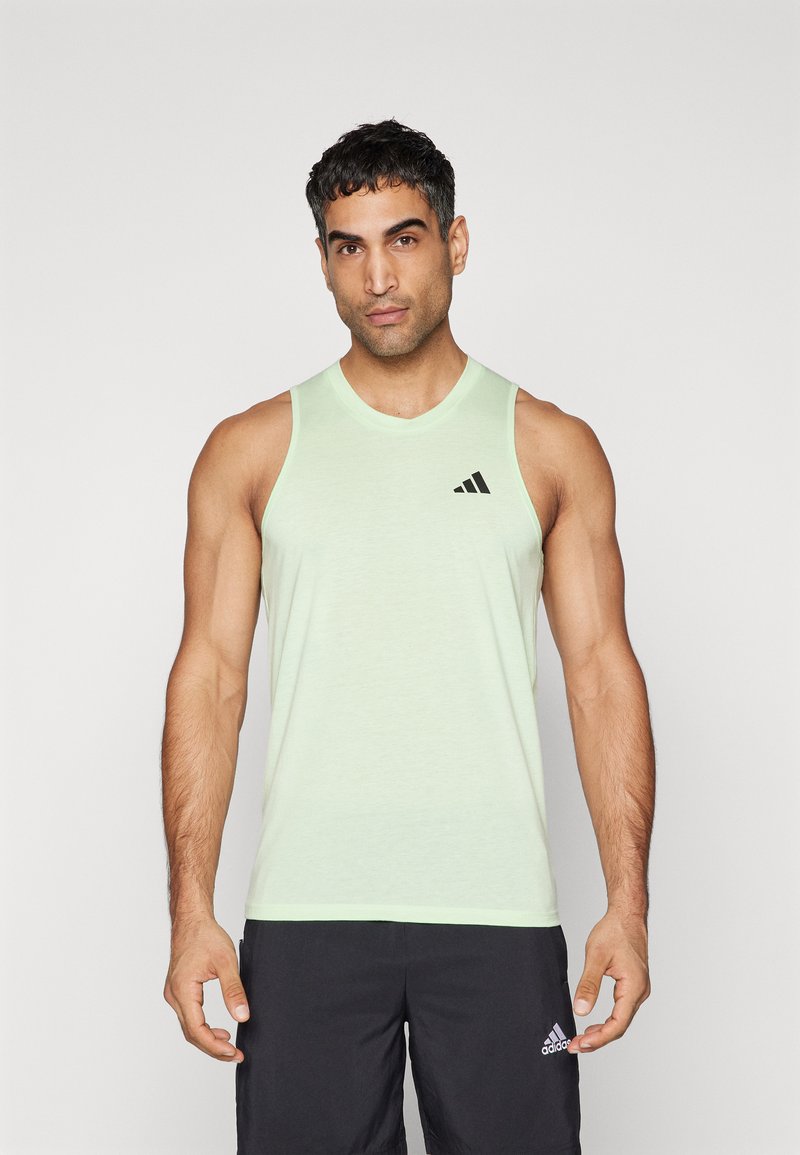 adidas Performance TRAIN ESSENTIALS FEELREADY - Top - semi green spark/black
