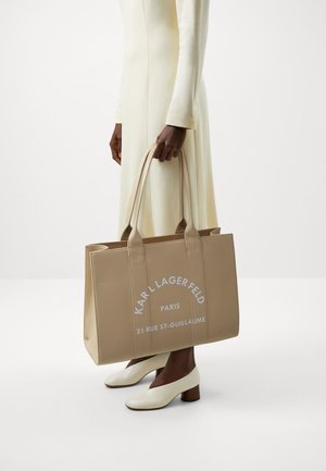 SQUARE LARGE TOTE - Tote bag - sand