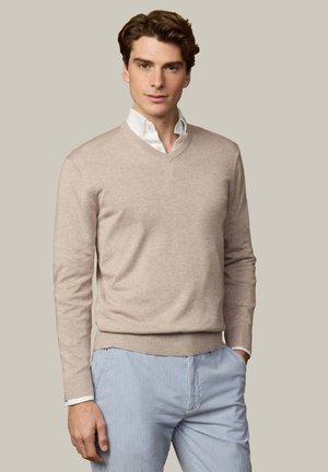 ESS V NECK - Jersey de punto - malt beige