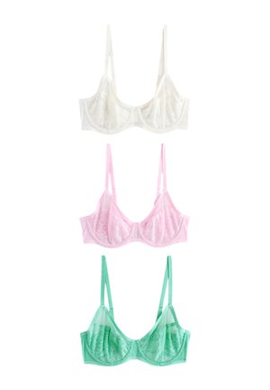 Next NON PAD FULL CUP FIT - 3 PACK - Balconette-rinnahoidja - pink green cream