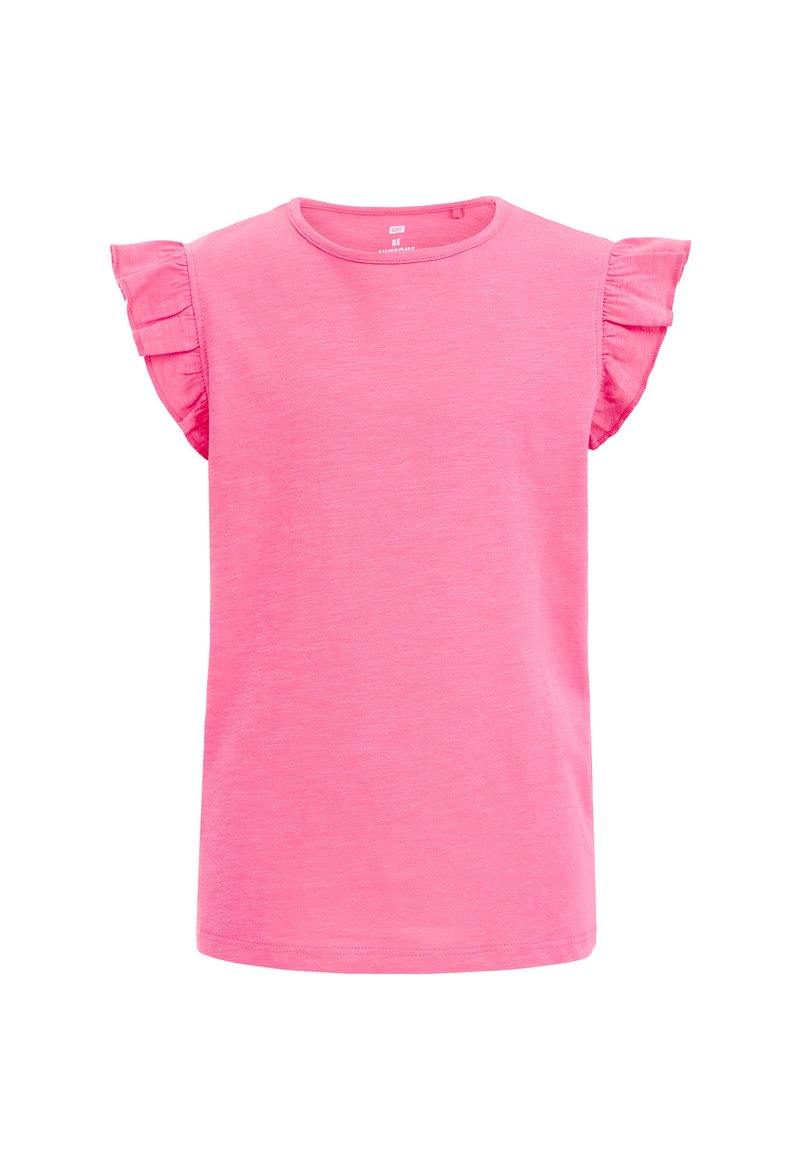 WE Fashion T-shirt basic donkerroze