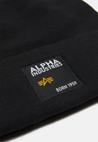 Alpha Industries LABEL BEANIE UNISEX - Berretto - black