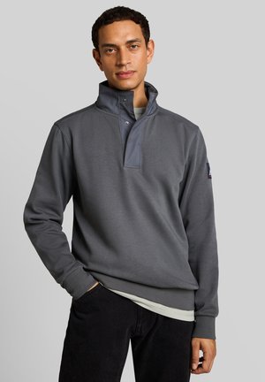 TOM TAILOR TROYER SWEATSHIRT MIT BADGE - Sweatshirt - grey