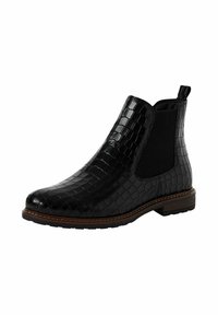 Tamaris CHELSEA - Boots à talons - blk lea croco