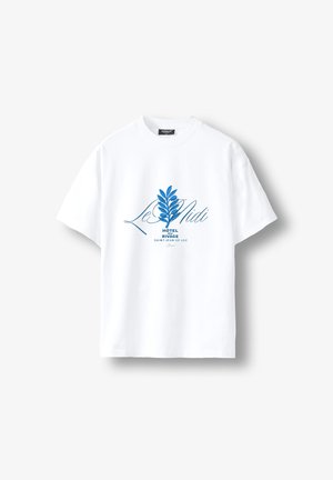Burocs, OVERSIZE OLIVE LE MIDI - T-shirt imprimé - white