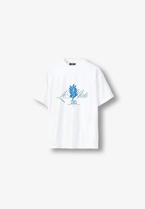 Burocs, OVERSIZE OLIVE LE MIDI - Μπλουζάκι με στάμπα - white