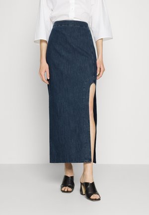 Jupe longue - dark-blue denim