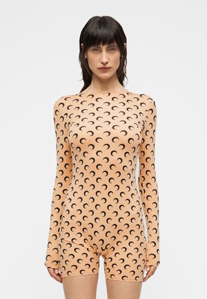 MOON PRINTED SHORT CATSUIT - Mono - tan