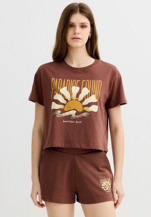 INSIDE, Camiseta estampada - marron