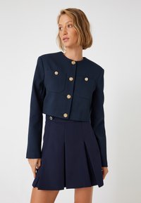CROP - Blazer - dark blue