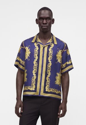 Versace, INFORMAL SHIRT PRINT NEW BAROCCO FOULARD - Риза - navy/aubergine/gold-coloured