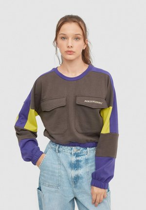 CROP CON BOLSILLOS - Sudadera - multicolor
