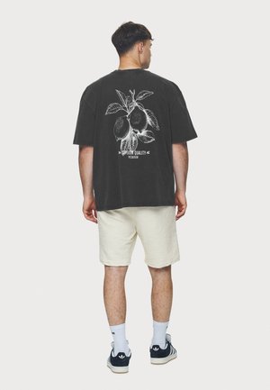 Pegador GORET TEE - Nyomott mintás póló - vintage black