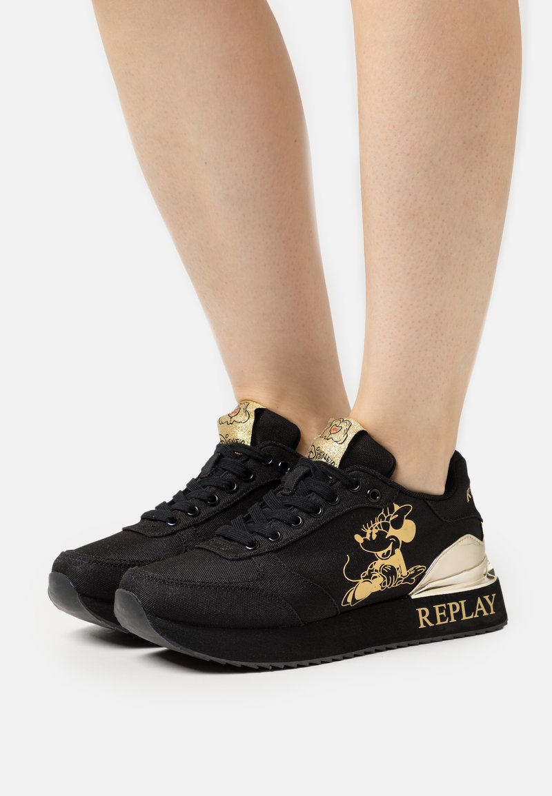 Replay PENNY DISNEY Sneakers black/gold/sort Zalando.dk