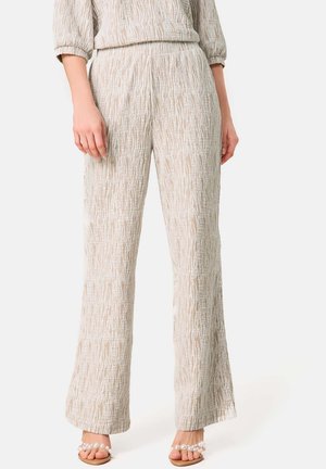 SCHLUPF - Tracksuit bottoms - new taupe gemustert