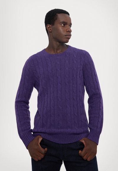 Polo Ralph Lauren THE ICONIC CABLE KNIT CASHMERE JUMPER UNISEX - Pulover - lavender latte