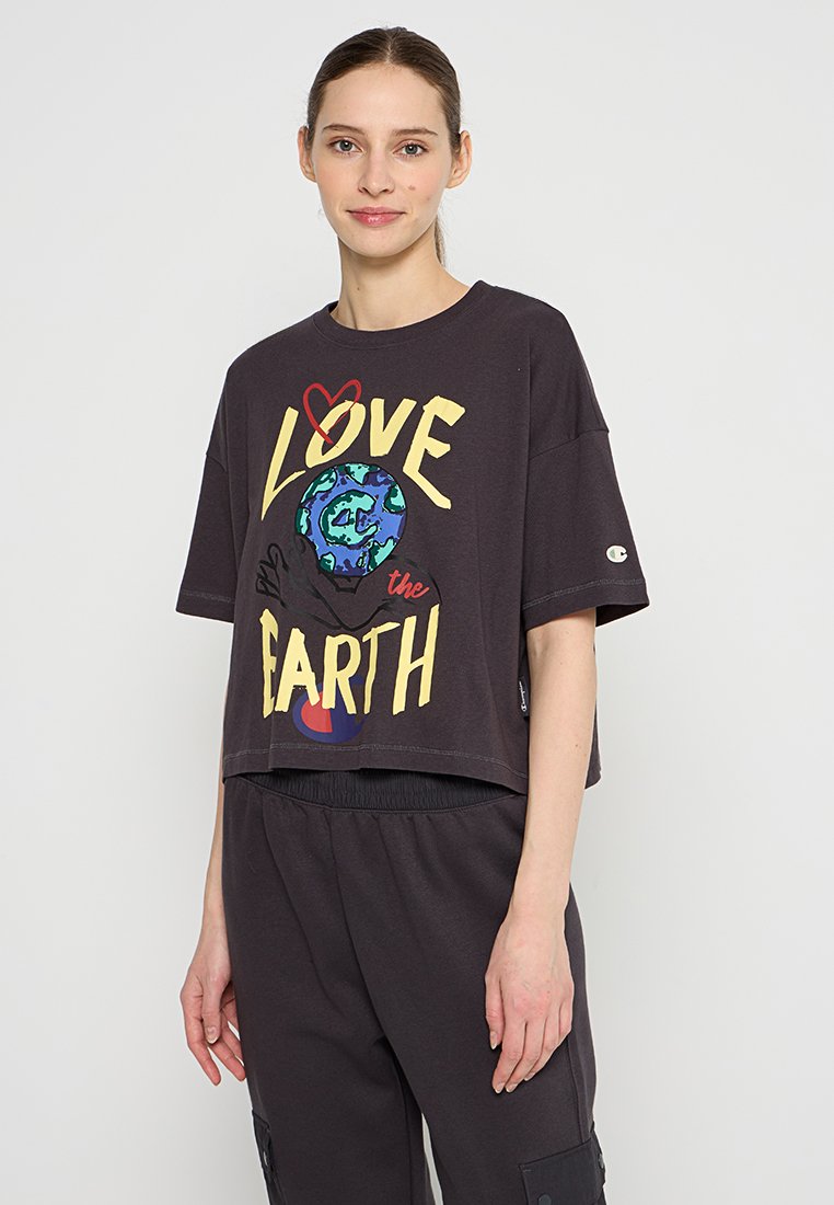 Champion Rochester T-shirt print donkerbruin Champion Rochester T-shirt print donkerbruin