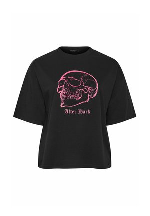 Yours Clothing, PLUS SIZE SHORT SLEEVE T-SHIRTS - T-shirt con stampa - black