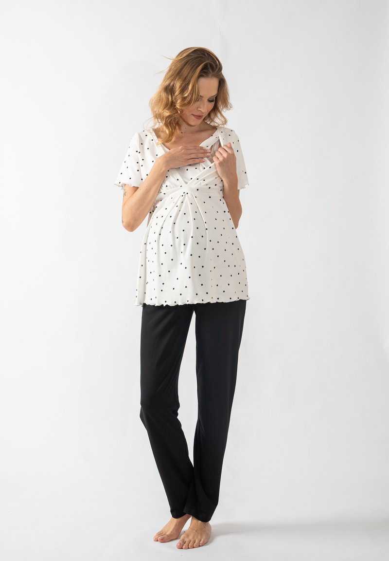 Cool Mama MATERNITY & NURSING SET - Pyžamová sada - white