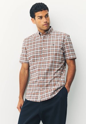 REGULAR FIT  SHORT SLEEVE OXFORD CHECK - Pluus - neutral