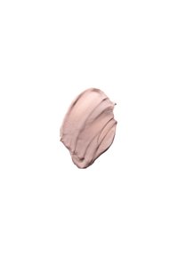 Crema rosa chiaro con una consistenza liscia e lucida, spalmata in una forma irregolare, che riflette una morbida lucentezza su uno sfondo bianco.