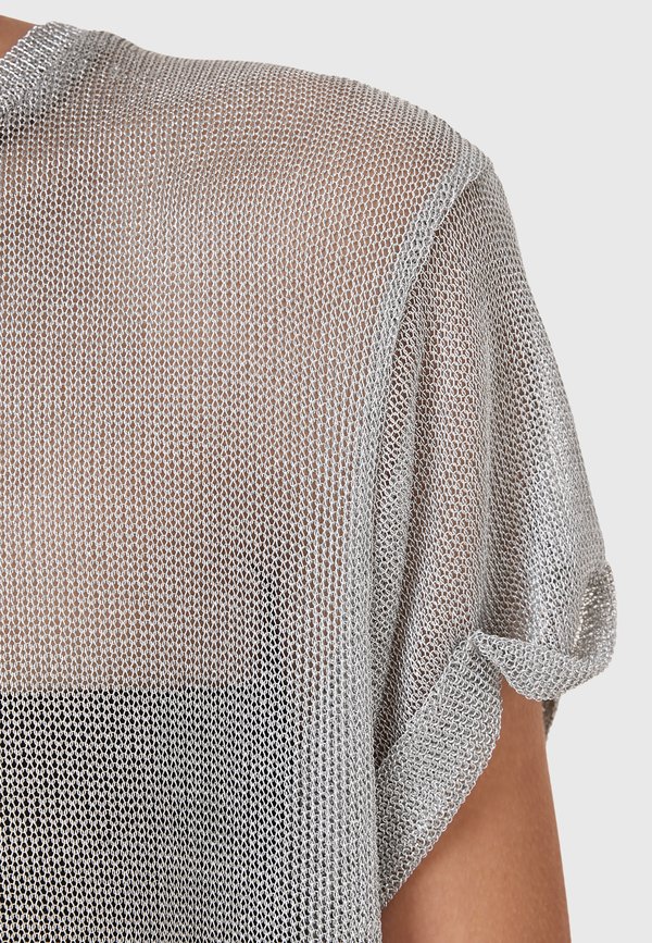 THEA SPARKLE TOP - Top - "metallic silver"4