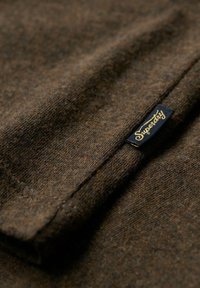 Superdry & Co ESSENTIAL LOGO - T-shirt basic - dark chocolate brown marl