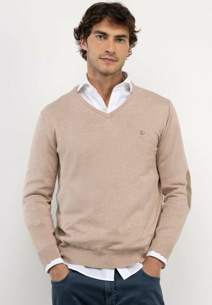 El Ganso, JERSEY CUELLO PICO CODERAS - Jersey de punto - beige