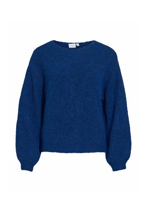 VILA, VIMARLEY L/S KNIT PULLOVER- NOOS - Pullover - navy peony