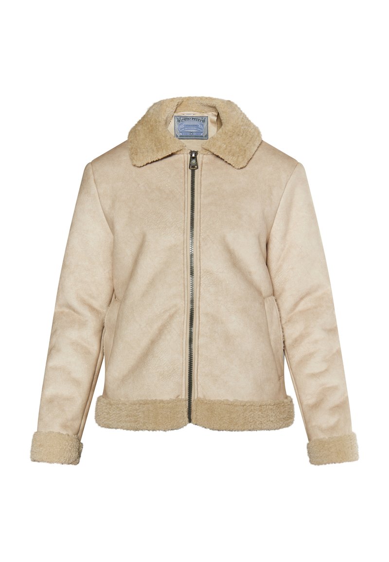 dreimaster Imitatieleren jas beige