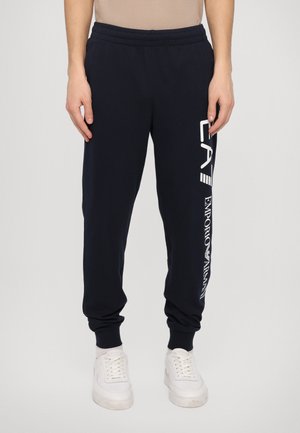 EA7 Emporio Armani TROUSER - Pantalon de survêtement - blue/white