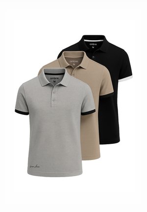 PACK OF 3 - Polo - black/brown/grey