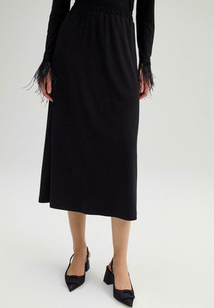 ELASTIC WAISTED - A-snit nederdel - siyah