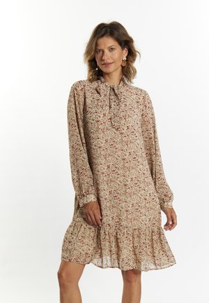 usha MIT FLORALEM PRINT SIVENE - Freizeitkleid - creme mehrfarbig