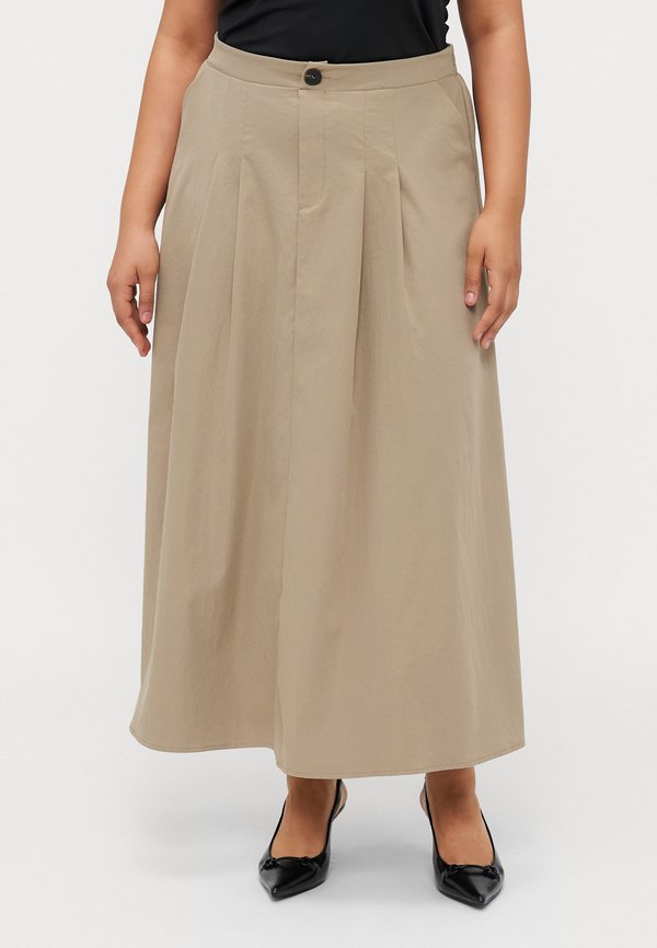 CARCALAZA LONG PLEAT SKIRT - Pleated skirt - aluminum