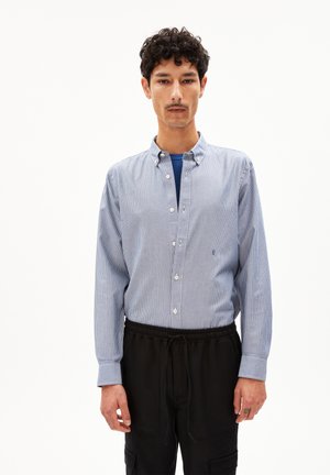 QUAASA STRIPES - Hemd - white faded indigo