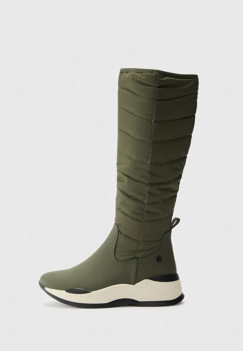 XTI Laarzen met sleehak kaki