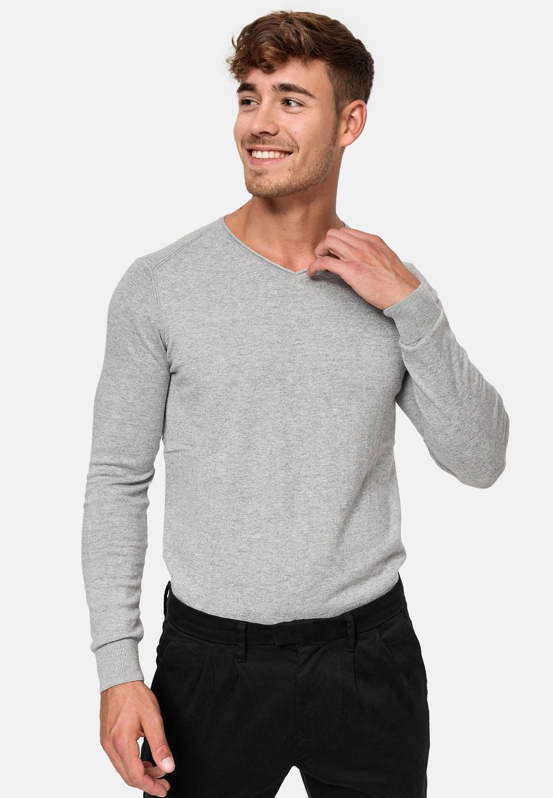 INDICODE JEANS BEAM Strickpullover lt grey mix/grau Zalando.de