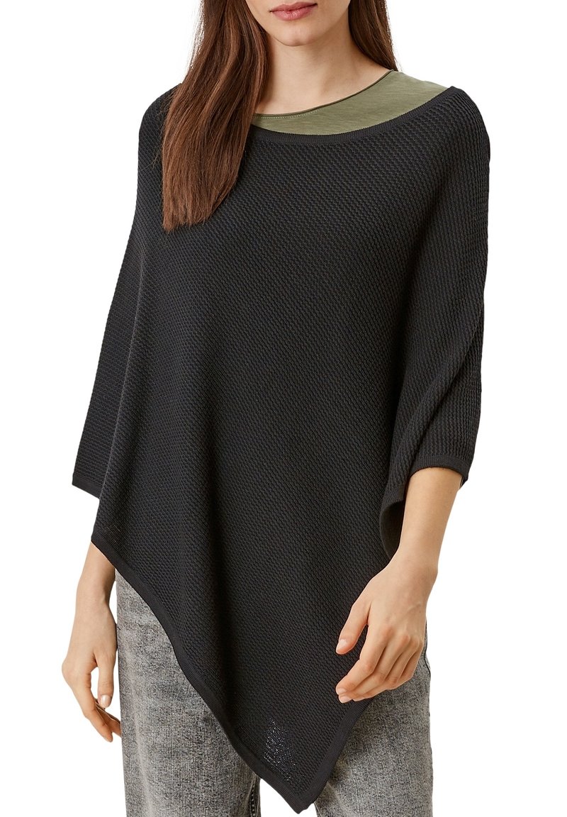 Damen Leichte Jacken | s.Oliver WAFFELSTRUKTUR Cape black/schwarz - DE81282 Damen Leichte Jacken | s.Oliver WAFFELSTRUKTUR Cape black/schwarz - DE81282