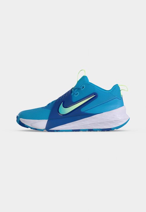 Nike TEAM HUSTLE UNISEX - Basketball shoes - current blue/barely volt/game royal/barely grape — foto 2