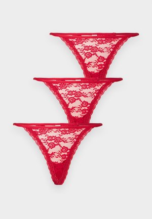 Lindex THONG JENNIE 3 PACK - String - red
