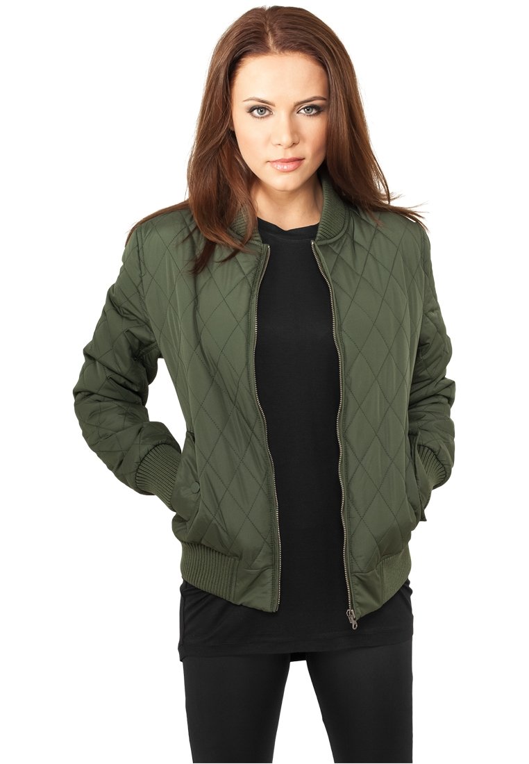 Urban Classics Bomberjacke Oliv Damen Urban Classics Lang Damen