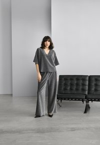 Kaffe RITA  - Bluza - silver metallic glitter