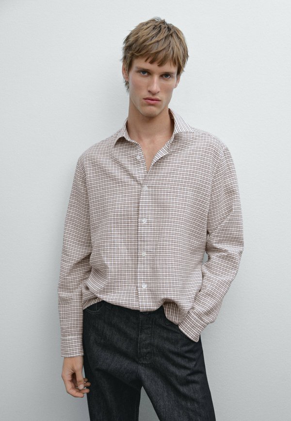 REGULAR FIT CHECK  - Hemd - bordeaux