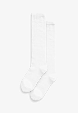 TWO PACK - Knee high socks - white