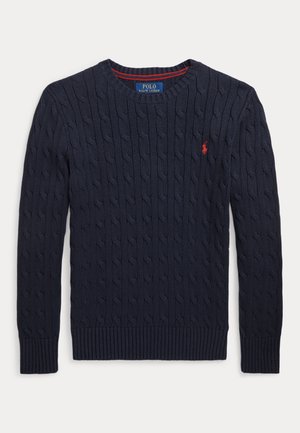 Polo Ralph Lauren, CABLE-KNIT COTTON SWEATER 7-14Y - Pulover - navy