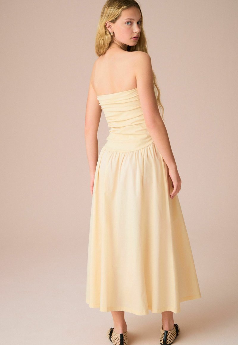 Next BANDEAU - Jersey dress - butermilk yellow/yellow